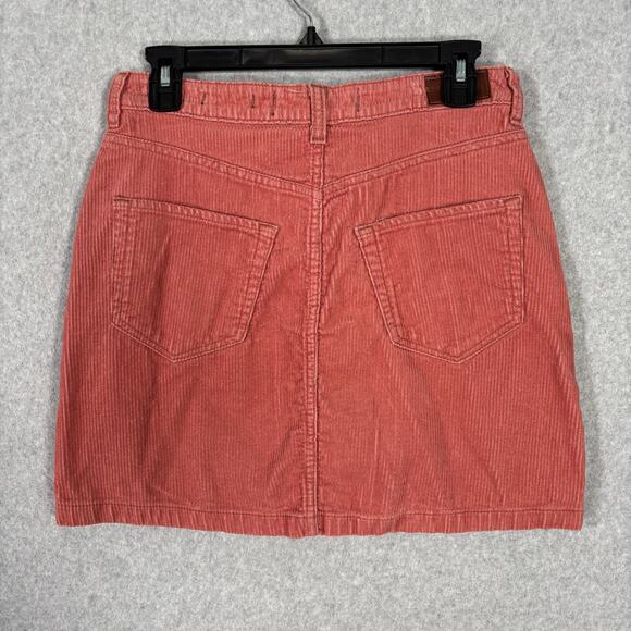 Hollister Corduroy Skirt Sz 7 Mauve Mini Button Academia Preppy Twee School Girl - Picture 9 of 13